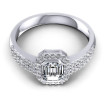0.65CT Emerald And Round Cut Diamonds Halo Ring , picture number 1
