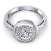0.70CT Round Cut Diamonds Halo Ring , picture number 1