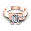 0.45CT Emerald And Princess Cut Diamonds Engagement Rings , picture number 1