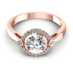 0.55CT Round Cut Diamonds Halo Ring , picture number 1
