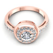 0.70CT Round Cut Diamonds Halo Ring , picture number 1