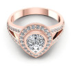 1.00CT Pear And Round Cut Diamonds Halo Ring , picture number 1