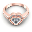 0.65CT Heart And Round Cut Diamonds Halo Ring , picture number 1