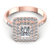 2.00CT Princess And Round Cut Diamonds Halo Ring , picture number 1