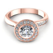 0.95CT Round Cut Diamonds Halo Ring , picture number 1