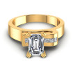 0.55CT Emerald And Princess Cut Diamonds Engagement Rings , picture number 1