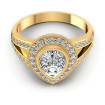 1.00CT Pear And Round Cut Diamonds Halo Ring , picture number 1