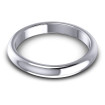 14KT White Gold 3.10MM Width & 1.95MM Thick Plain Wedding Band , picture number 2