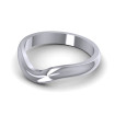 14KT White Gold 3.05MM Width & 1.85MM Thick Plain Wedding Band , picture number 2