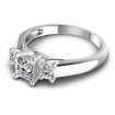 0.75CT Princess Cut Diamonds Three Stone Ring , picture number 2