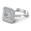 1.20CT Princess And Round Cut Diamonds Halo Ring , picture number 2