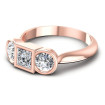 1.10CT Princess And Round Cut Diamonds Three Stone Ring , picture number 2