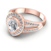 1.00CT Pear And Round Cut Diamonds Halo Ring , picture number 2