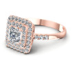 2.00CT Princess And Round Cut Diamonds Halo Ring , picture number 2