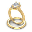 0.55CT Pear And Round Cut Diamonds Bridal Set , picture number 2
