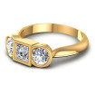 1.10CT Princess And Round Cut Diamonds Three Stone Ring , picture number 2