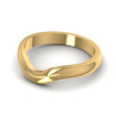 18KT Yellow Gold 3.05MM Width & 1.85MM Thick Plain Wedding Band , picture number 2