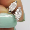 1.00CT marquise cut diamonds stud earrings , picture number 1