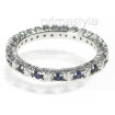 1.40CT Round Cut Diamonds and Sapphires Eternity Band , picture number 0