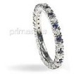 1.40CT Round Cut Diamonds and Sapphires Eternity Band , picture number 1