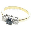 0.90CT Round Cut Sapphire and Diamonds Three Stone Ring , picture number 0