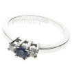 0.30CT Round Cut Sapphire and Diamonds Three Stone Ring , picture number 0