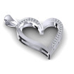 0.10CT Round Cut Sterling Silver Diamond Heart Pendant , picture number 2