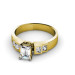 1.60CT Emerald and Princess Cut Diamonds Engagement Ring