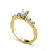 1.35CT Emerald and Round Cut Diamonds Engagement Ring