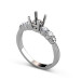 0.55CT Princess and Round Cut Diamonds Engagement Ring