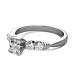 0.90CT Princess and Round Cut Diamonds Engagement Ring