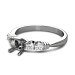 0.55CT Princess and Round Cut Diamonds Engagement Ring