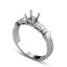 0.70CT Princess and Round Cut Diamonds Engagement Ring
