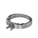 0.70CT Princess and Round Cut Diamonds Engagement Ring