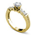 0.95CT Round and Princess Cut Diamonds Engagement Ring