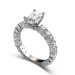 2.75CT Emerald and Round Cut Diamonds Engagement Ring