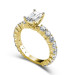 2.85CT Emerald and Round Cut Diamonds Engagement Ring