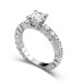 2.75CT Princess and Round Cut Diamonds Engagement Ring