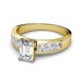 1.80CT Emerald and Princess Cut Diamonds Engagement Ring