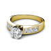 1.35CT Round and Princess Cut Diamonds Engagement Ring