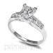 1.35CT Princess Cut Diamonds Engagement Ring