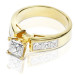 1.40CT Princess Cut Diamonds Engagement Ring