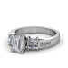1.20CT Emerald and Princess Cut Diamonds Engagement Ring
