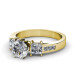 1.40CT Round and Princess Cut Diamonds Engagement Ring