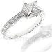 0.85CT Princess and Round Cut Diamonds Engagement Ring