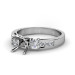 0.80CT Princess and Round Cut Diamonds Engagement Ring