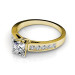 1.20CT Princess and Round and Diamonds Engagement Ring