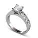 1.25CT Princess and Round Cut Diamonds Engagement Ring