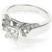 1.20CT Princess and Round Cut Diamonds Engagement Ring