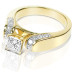 1.20CT Princess and Round Cut Diamonds Engagement Ring